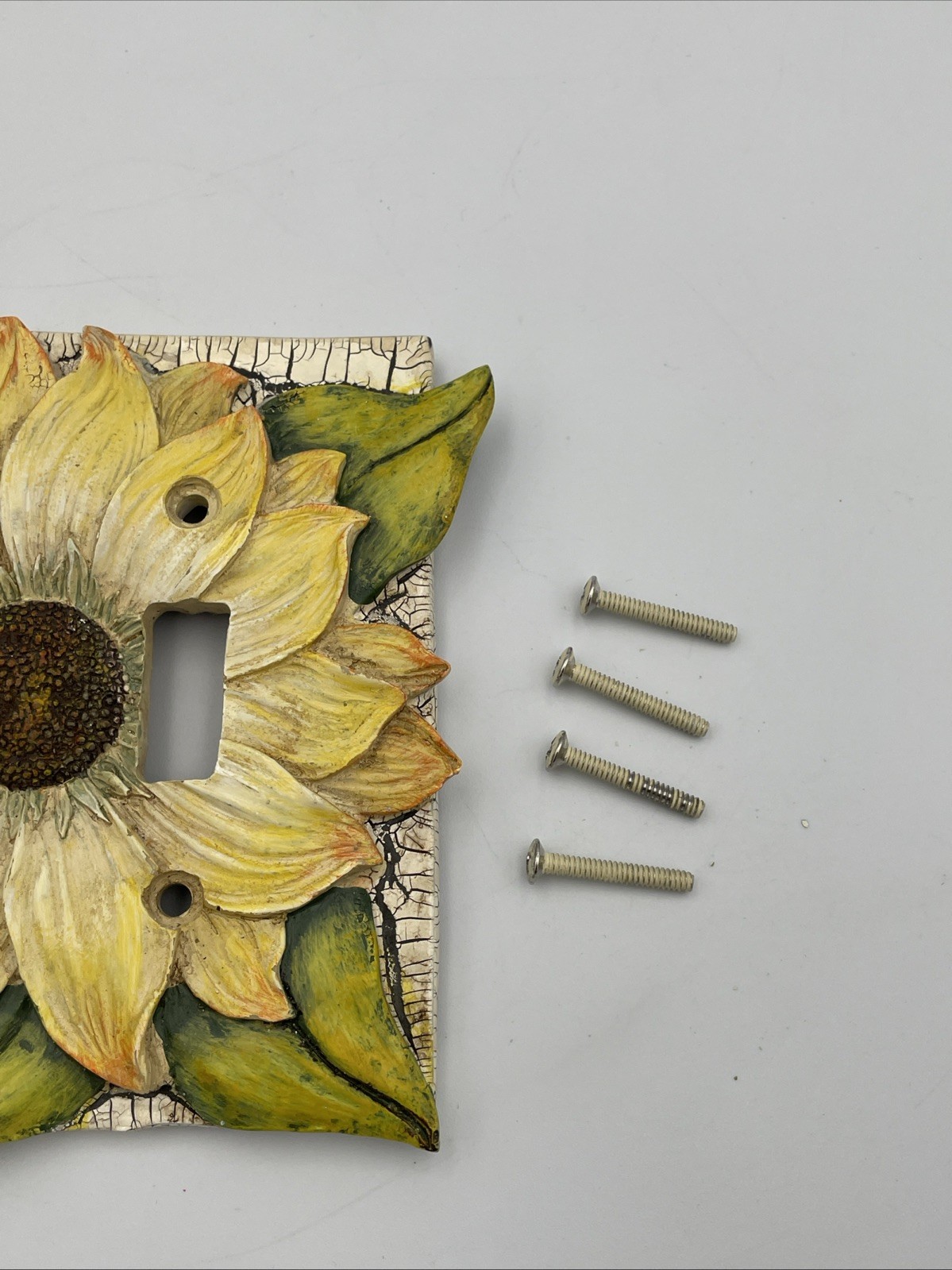 Vintage 3D Resin Sunflower Light Switch Cover Beautiful Rare T7