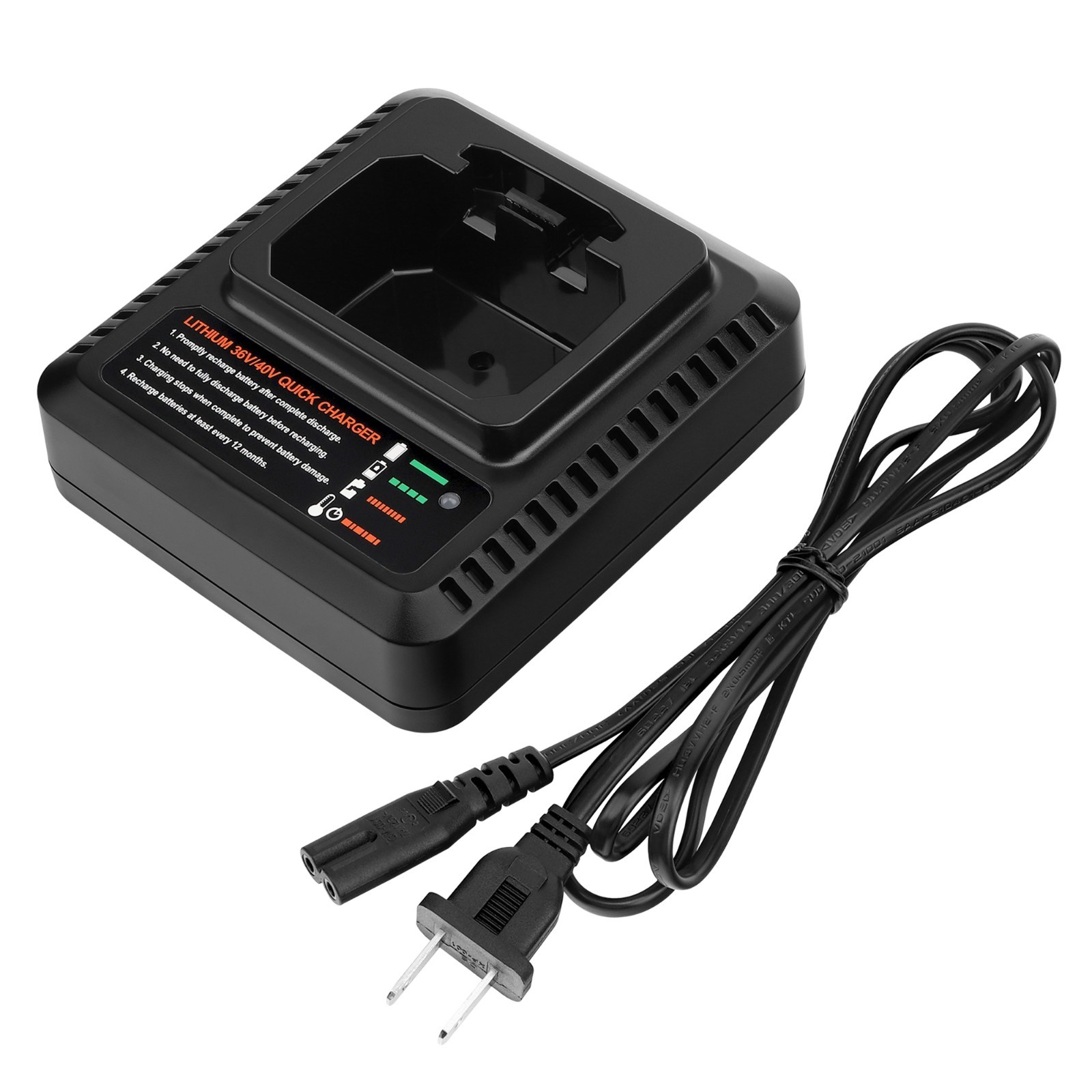 40V Battery Fast Charger LCS40 for Black & Decker 36V 40V Max LBX1540 LBX2540