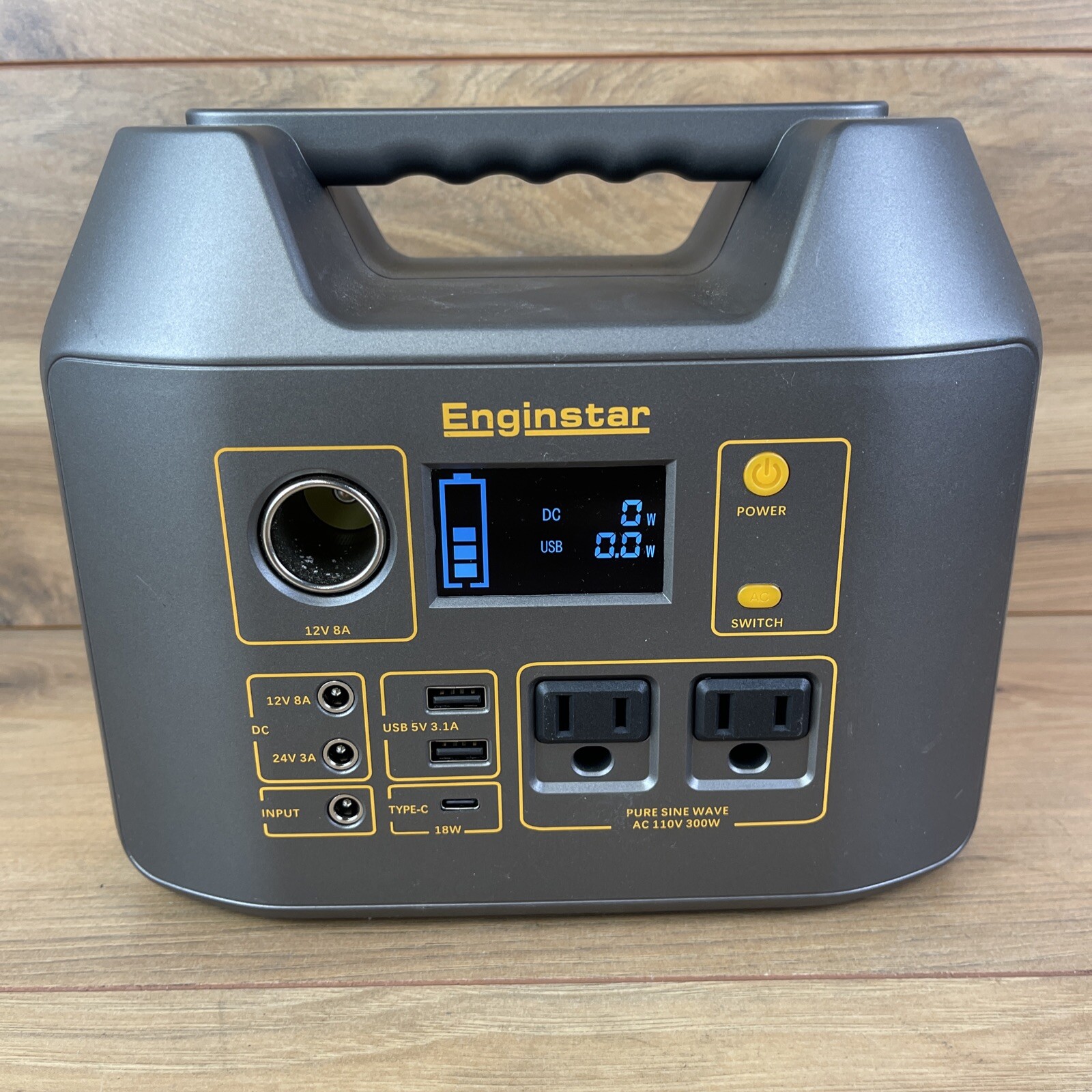 PORTABLE POWER Station Android Apple Solar AC/DC Charge 300W EMERGENCY GENERATOR