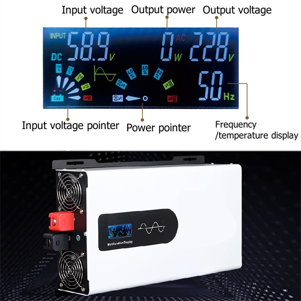 5000W 8000W 12000W Max Pure Sine Wave Inverter 12V 24V 48V 72V DC 110V 120V AC