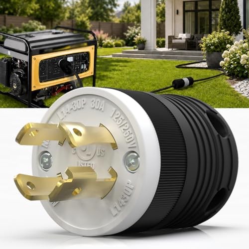 Pack NEMA L4‑30P Locking Plug 30 Amp Male 30A 250V Twist Lock L4‑30 L14-30P 1