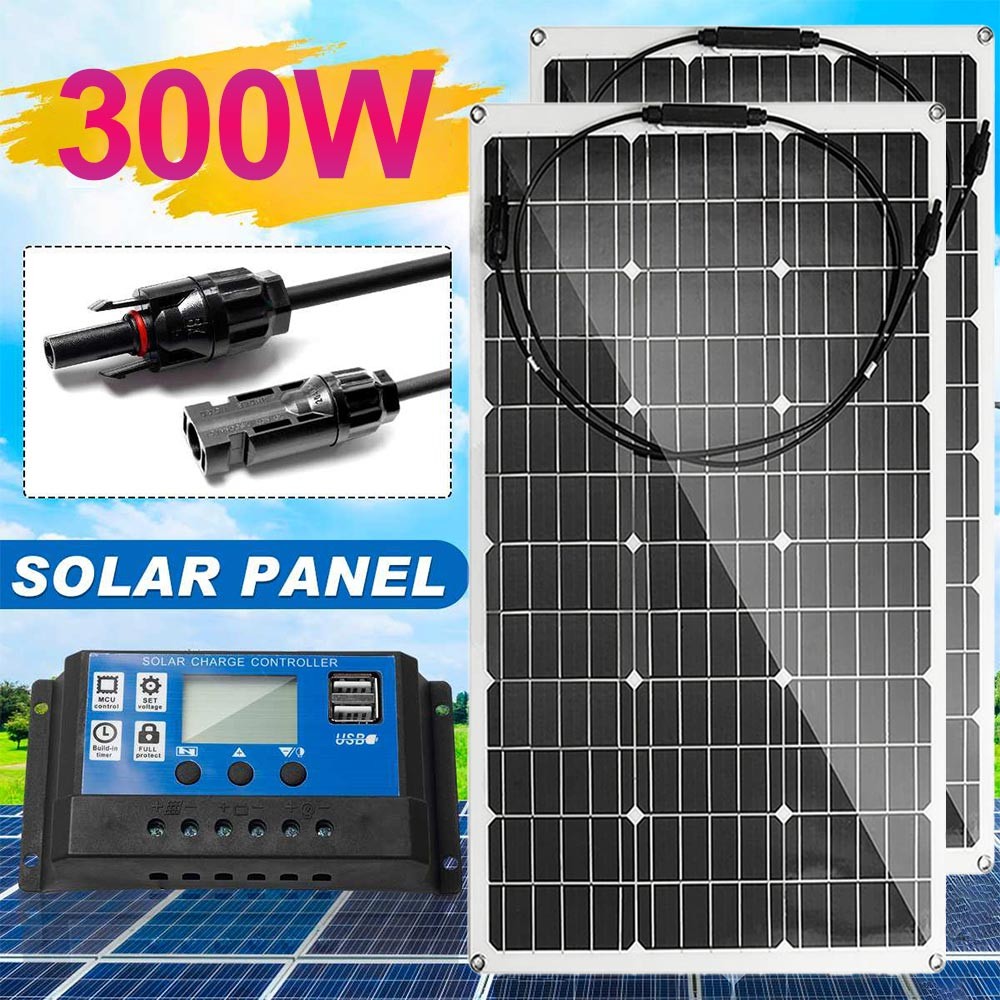 150W 12V Portable Flexible Solar Panel RV camping Rooftop Certified