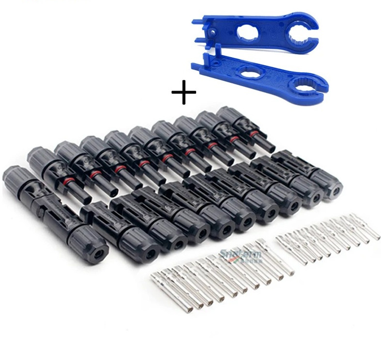 10Pairs Solar Panel Connector with 1pair Spanner Set IP67 1000V DC Male Female