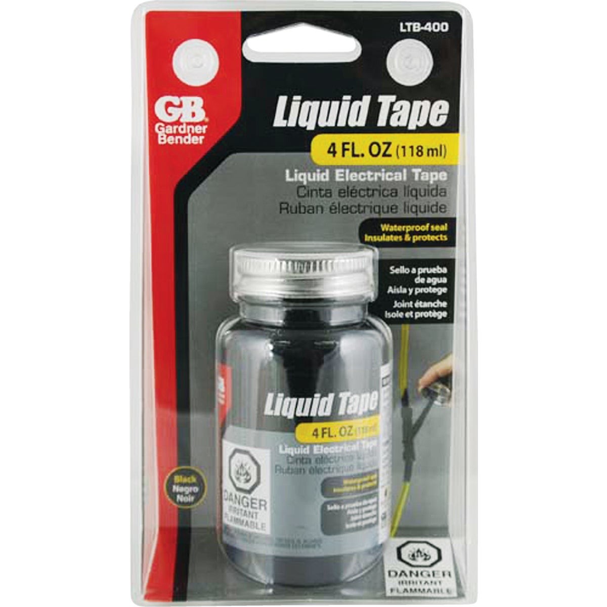 Gardner Bender 4 Oz. Black Electrical Liquid Tape LTB-400 Gardner Bender LTB-400