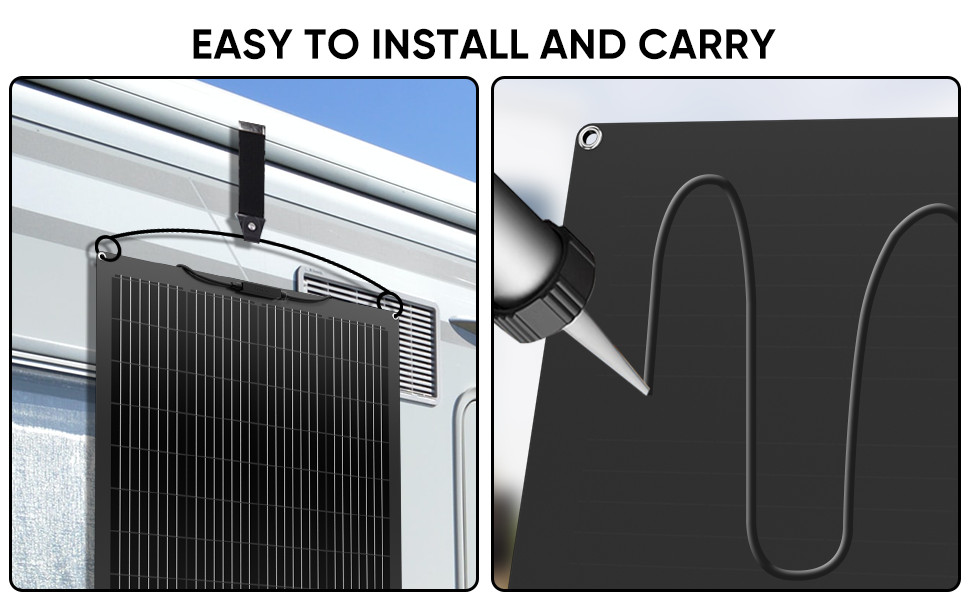 300W 12V Flexible Solar Panel Mono Portable Power Camping Home RV Battery Charge