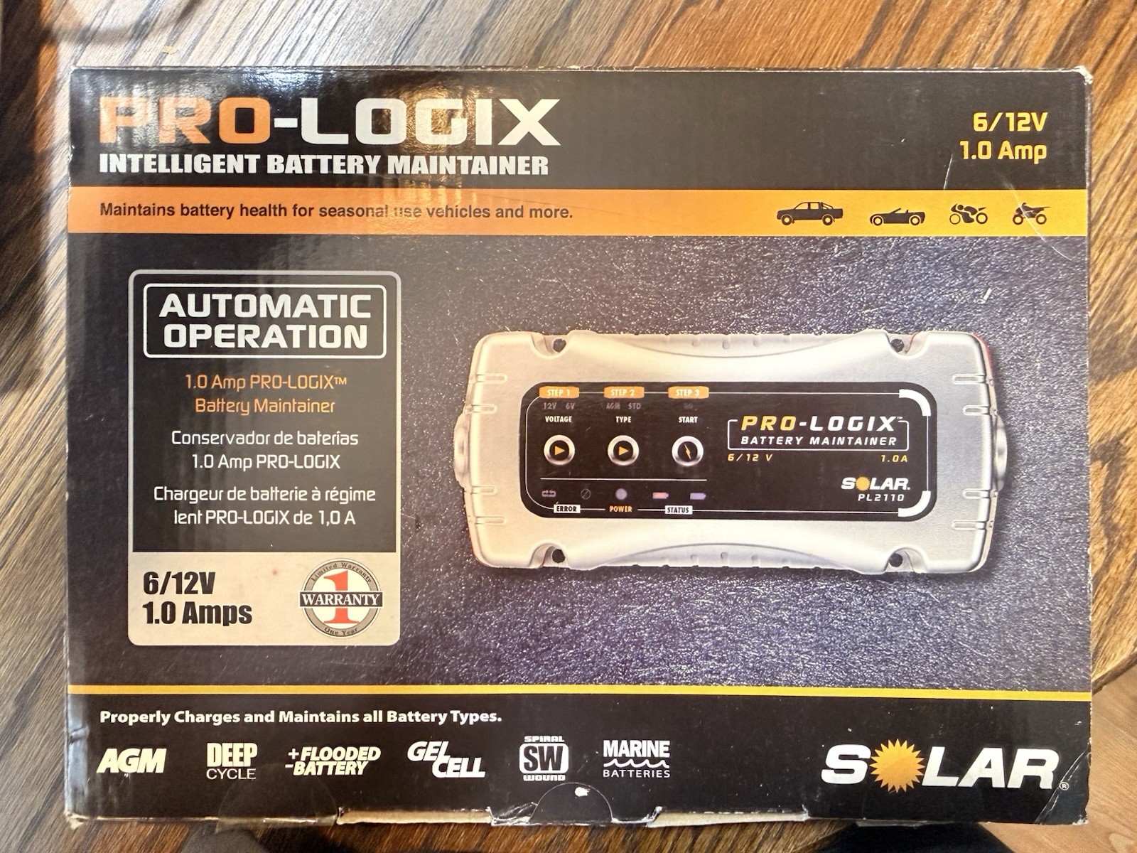SOLAR PRO-LOGIC PL2110 6/12V 1.0 Amp intelligent battery maintainer
