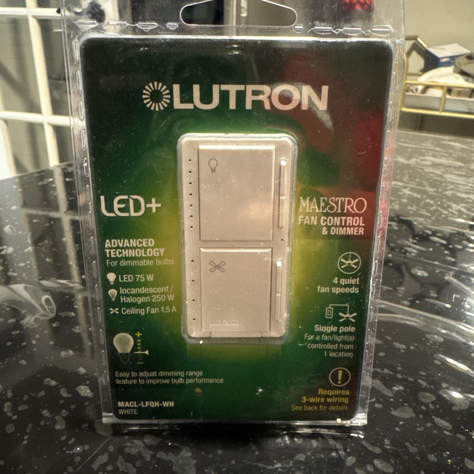 Lutron Maestro Fan Control & Light Dimmer LED Single Pole