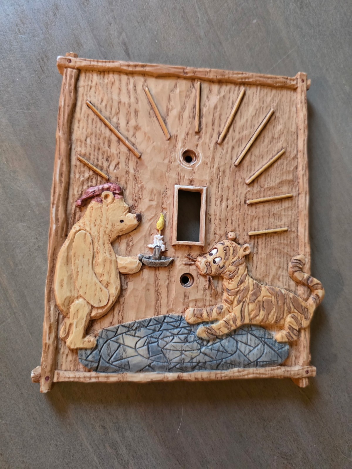 Disney Classic Pooh Charpente Resin Toggle Switch Wall Plate Cover