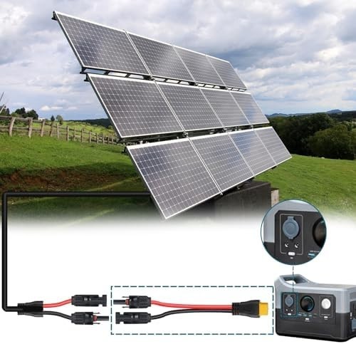 XT60 Connector, MC4 to XT60 Extension Charging Cable 2FT, Solar to 10AWG-2FT