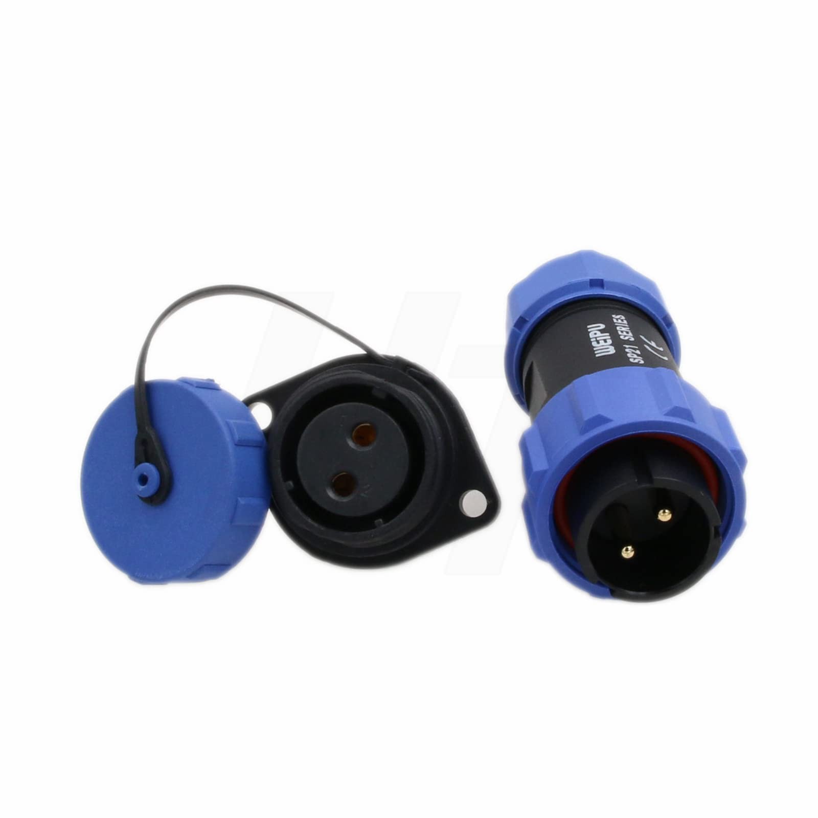 Sp21 2 Pin Waterproof Aviation Circular Connector 30a 12/24v Power Ac Dc Outdoor