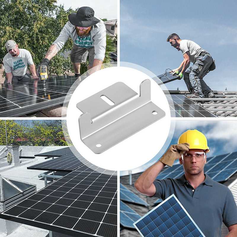 Solar Panel Z Bracket Mounts Mounting Set Solar Panel RV Boat Roof Wall Aluminum