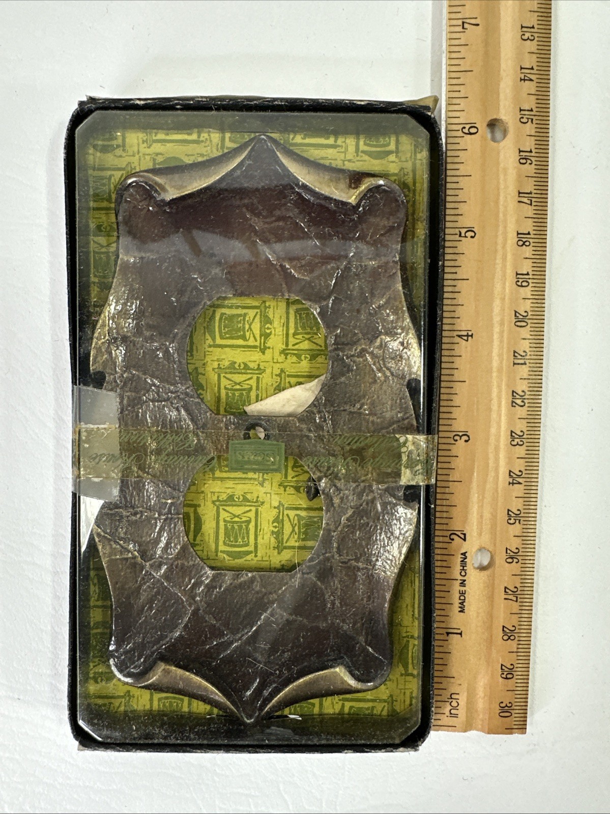 Vintage Porcelain Ceramic Wall Outlet Cover Gold Mixed Sear Lot Of 6 NOS