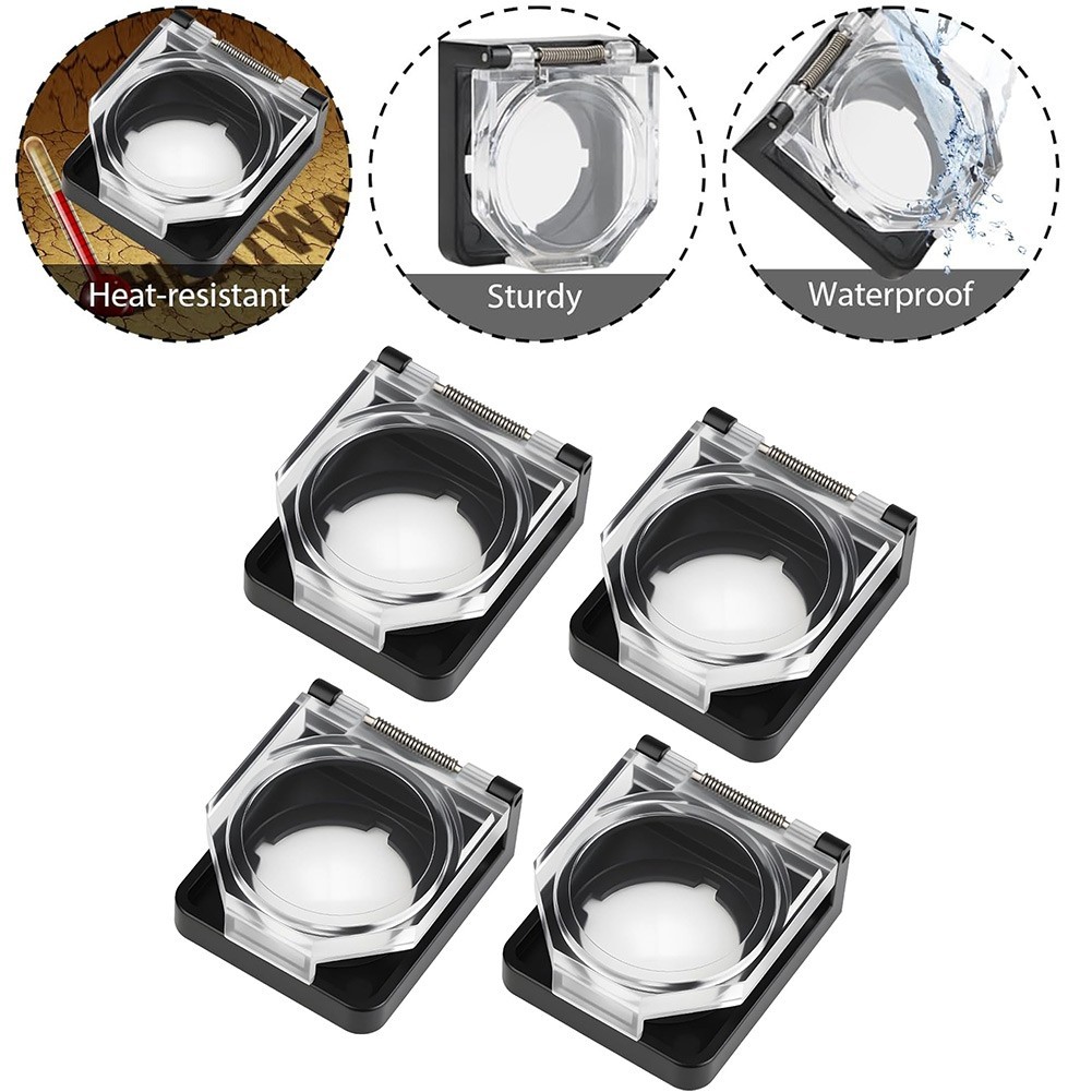 4pcs For 22mm Button Covers Compatible with For 22 mm Push Buttons Dustproof