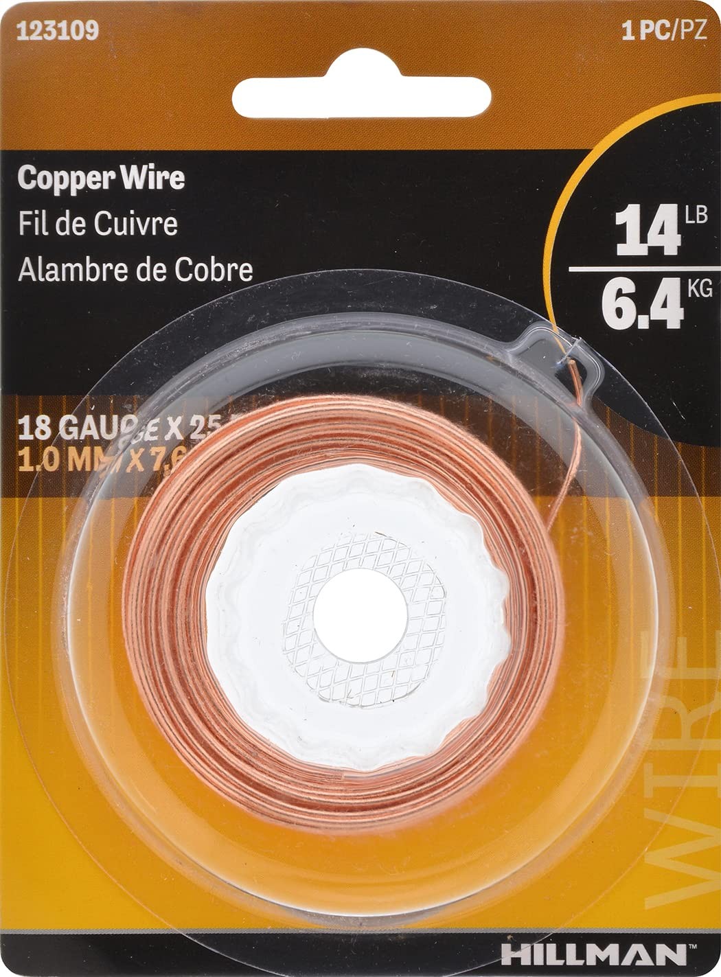 Hillman 20 Gauge Galvanized Hobby Wire 175′, Corrosion Resistant & 25′ Copper