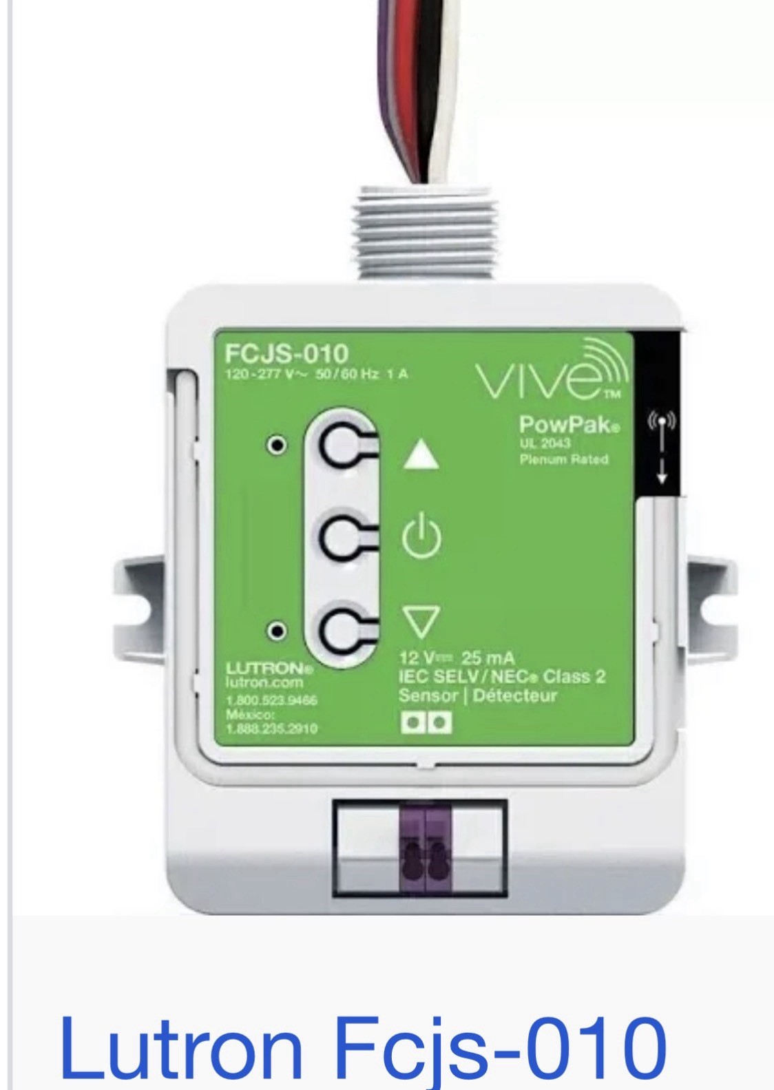 Lutron Vive PowPak Wireless Fixture Control FCJS-010