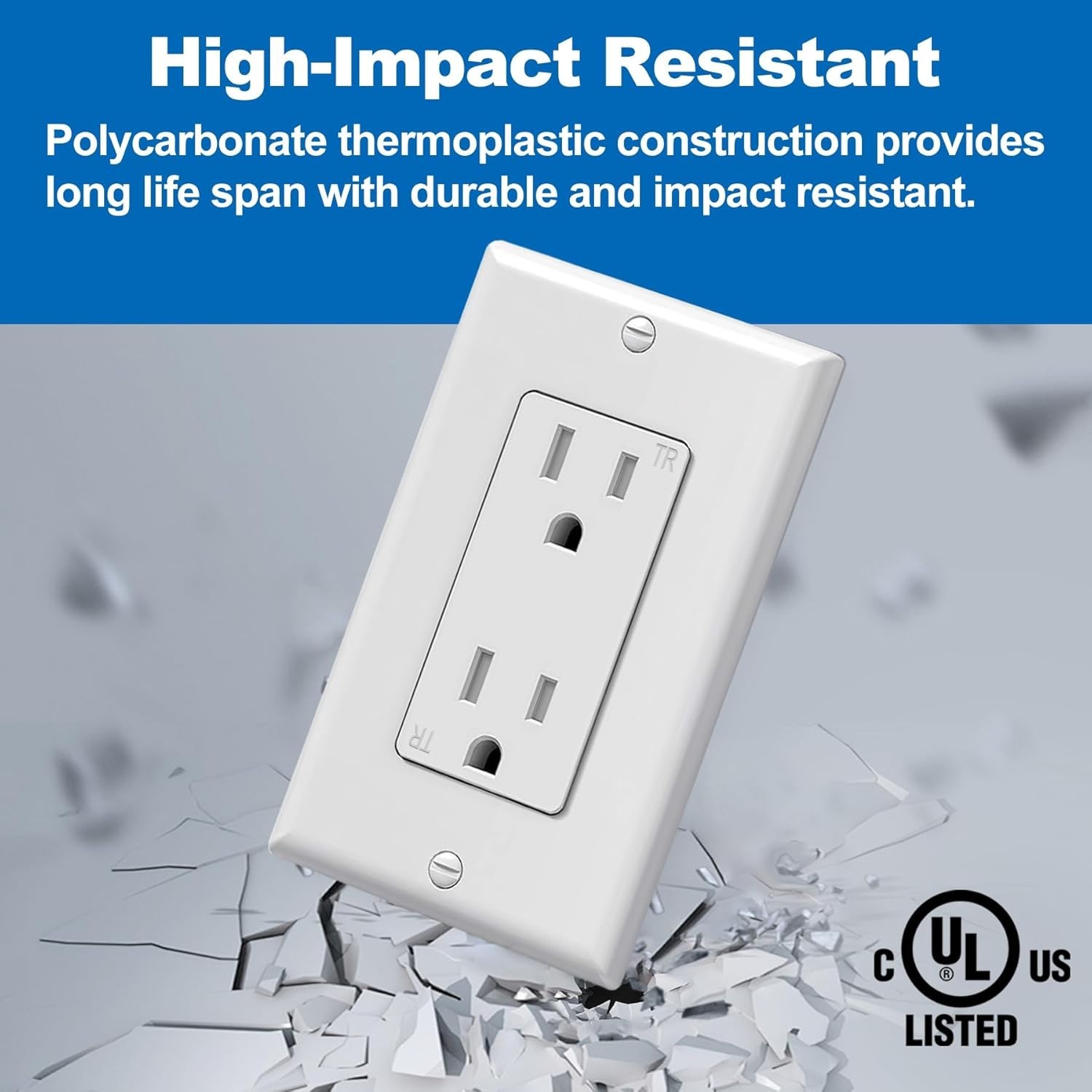 15A Tamper Resistant Outlets – 20 Pack of Durable Wall Outlets, Listed