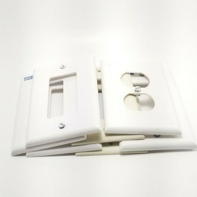 Bundle Of Wall Cover Plates Different 1-Gang White And Almond Color USA Seller