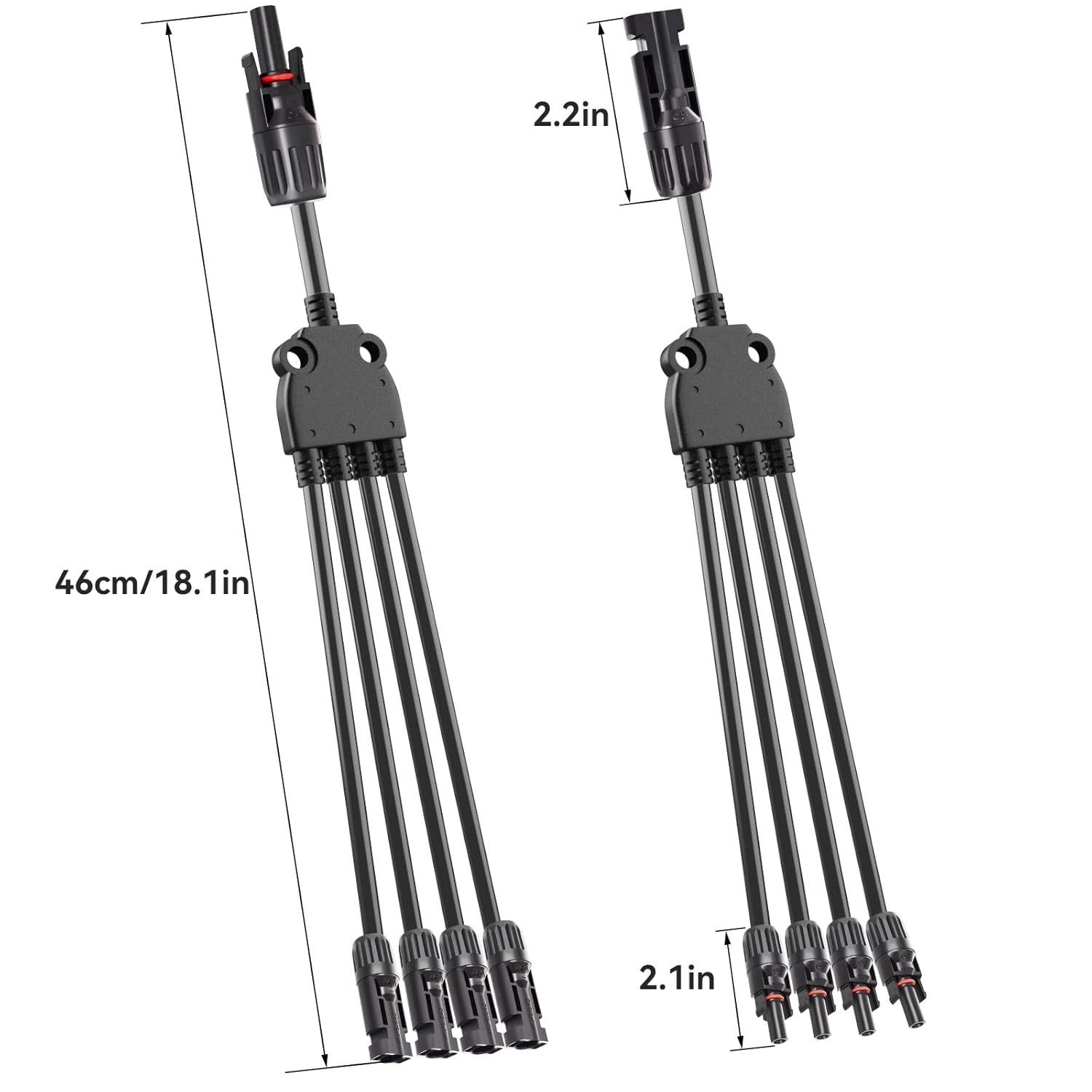 1 Pair Solar Y Branch Connectors – Parallel Adapter with Waterproof Rating