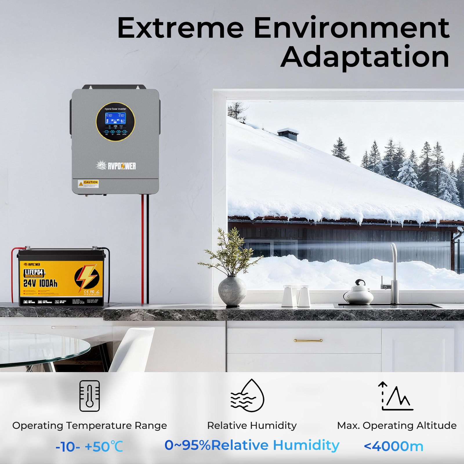 5.5KW Solar Hybrid Inverter 48V DC-120V/220V AC Split Phase Off-Grid Pure Sine