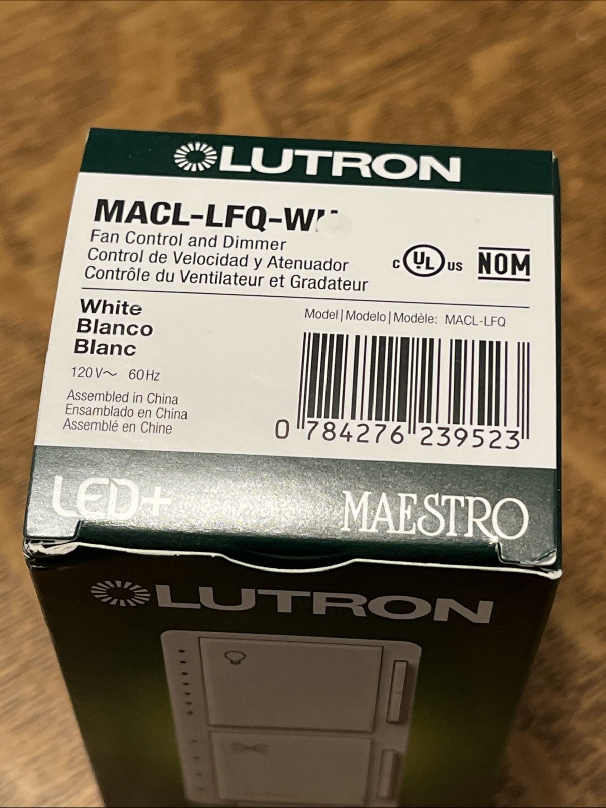 Lutron Maestro Fan Control & Light Dimmer LED Single Pole MACL-LFQ-WH White NEW