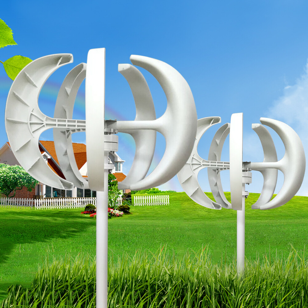 12V 600W Vertical-Axis Wind Turbine Generator 5-Blade Nylon 0.9m Off-Grid