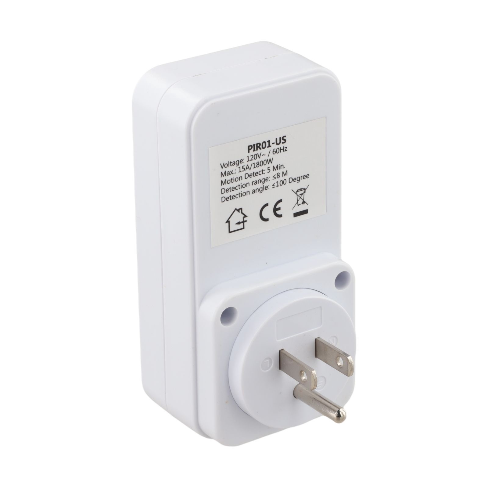 1800W PIR Sensor Power Socket Switch for Living Room and Garage Lights