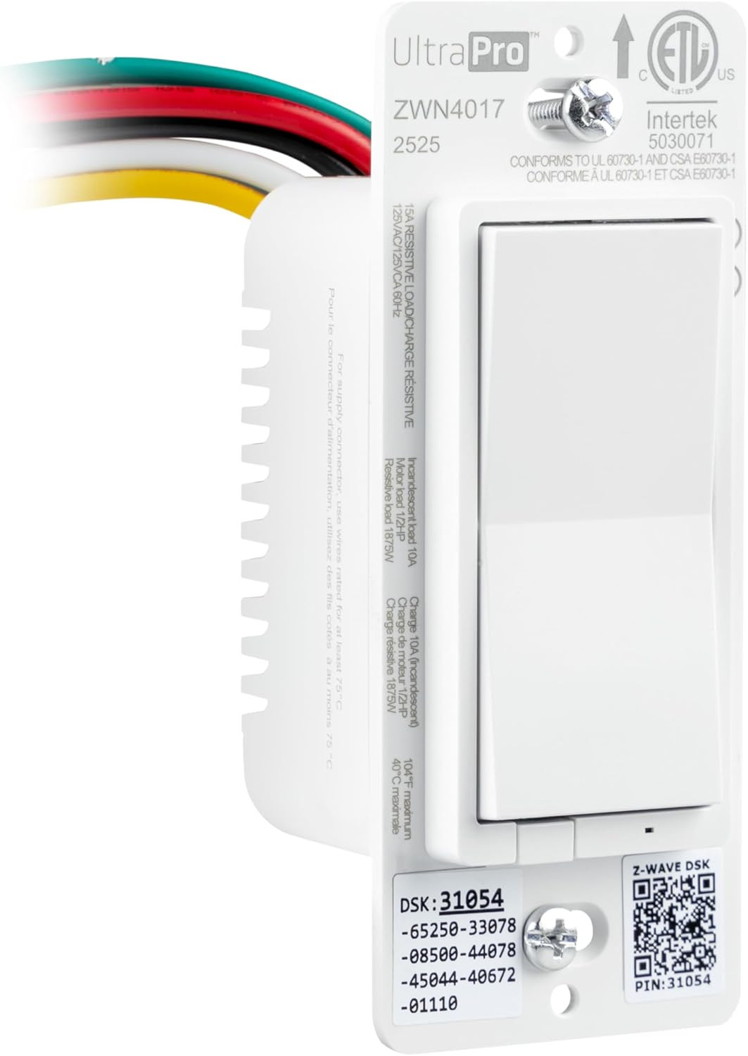 Z-Wave plus Long Range In-Wall Smart Light Switch for Smart Home Automation, 2 P