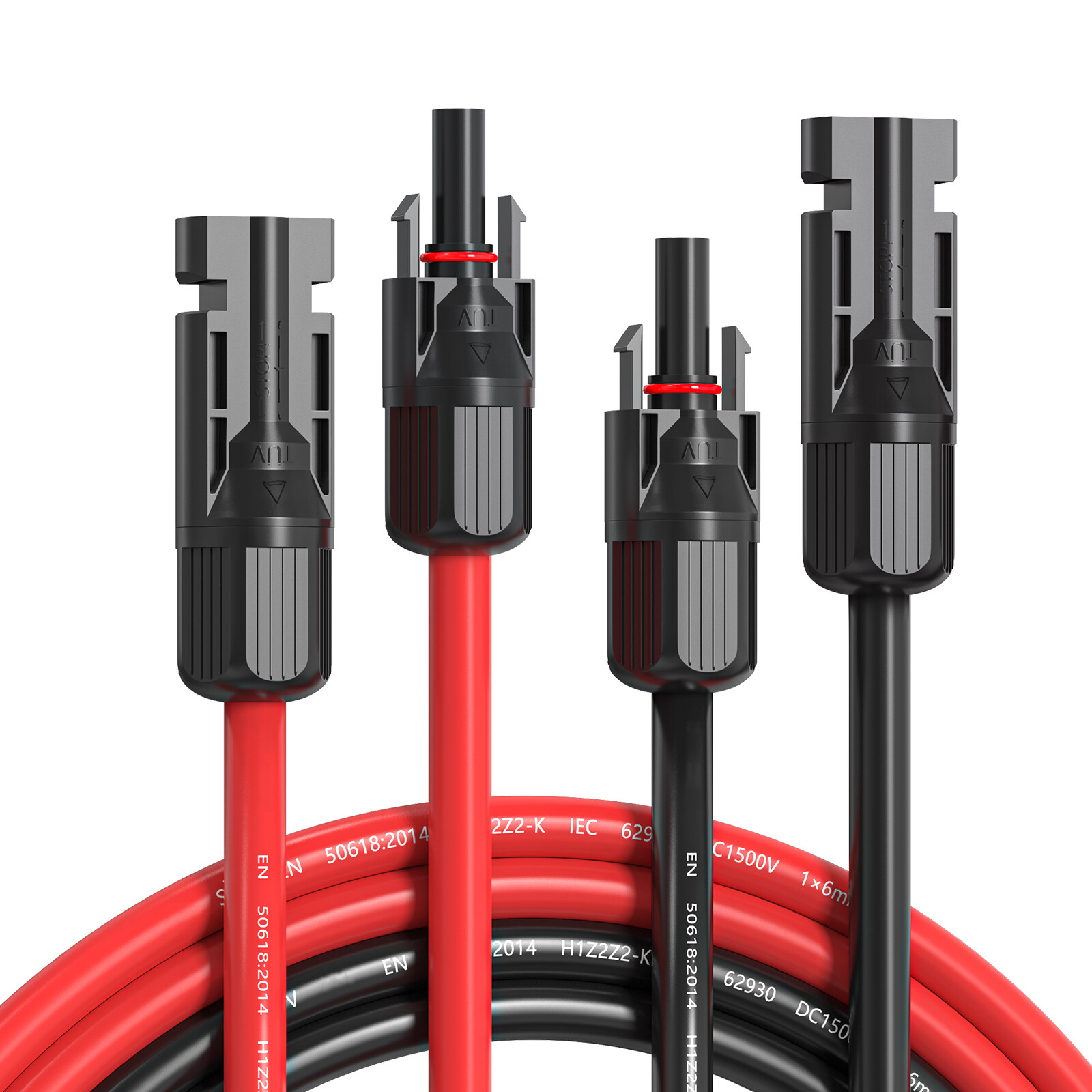 100FT 10 AWG Solar Panel Extension Cable PV Wire Solar Connectors Pair 6mm²