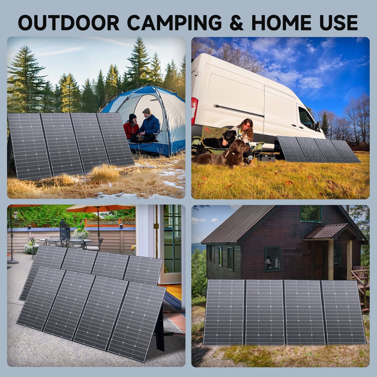 ALLPOWERS 400W Portable Solar Panel Waterproof IP67 Foldable for Outdoor/RV/CAMP