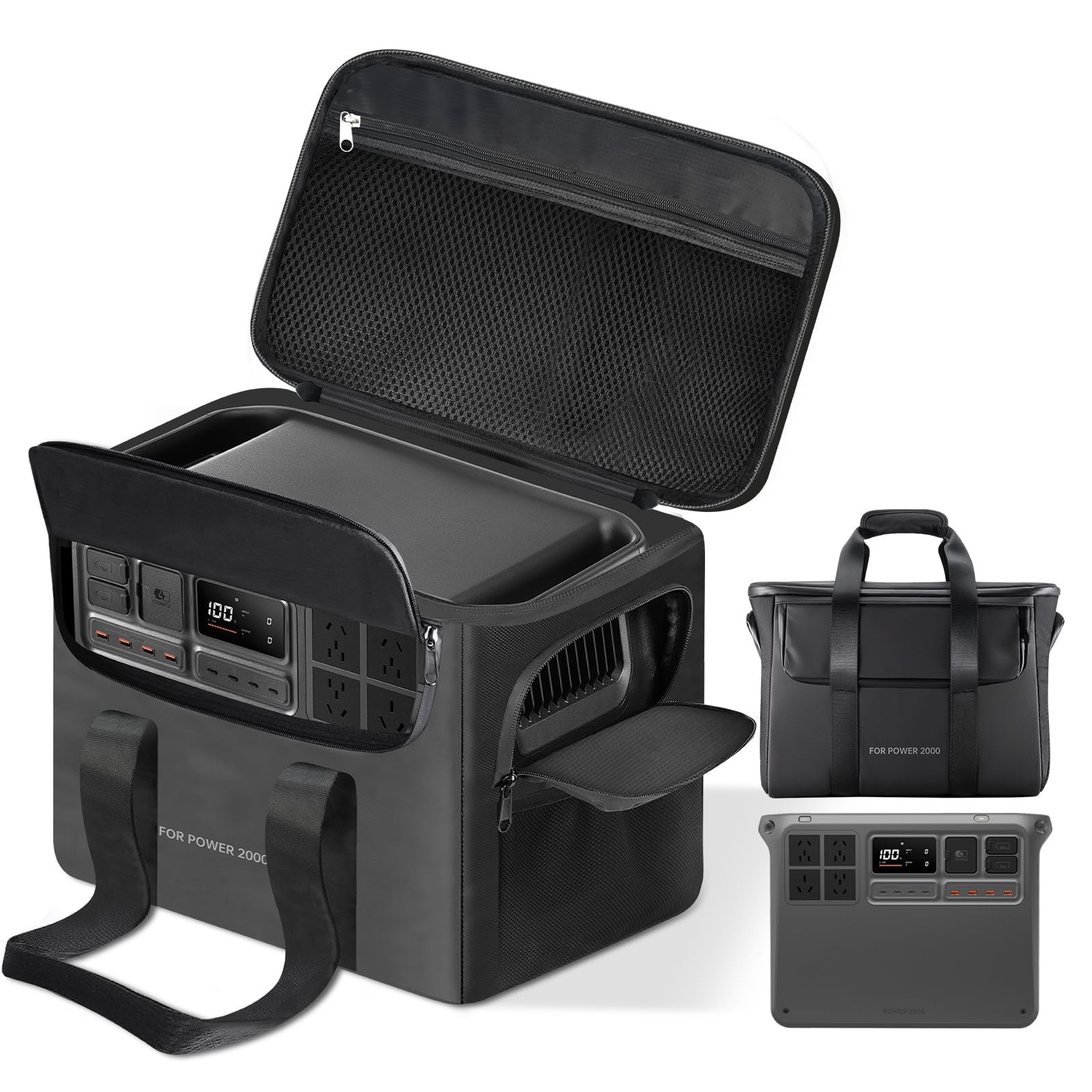 Portable Power Station Carrying Case – Waterproof, Scratch-Proof, Travel Bag wit