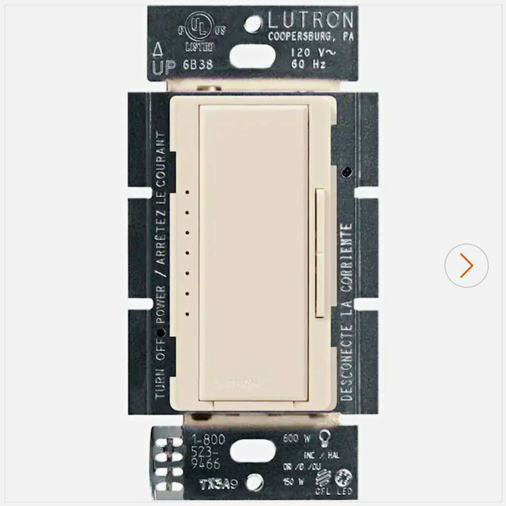 Lutron Maestro LED+ Dimmer Switch for LED Bulbs-150W/Single Pole or Multi Locati