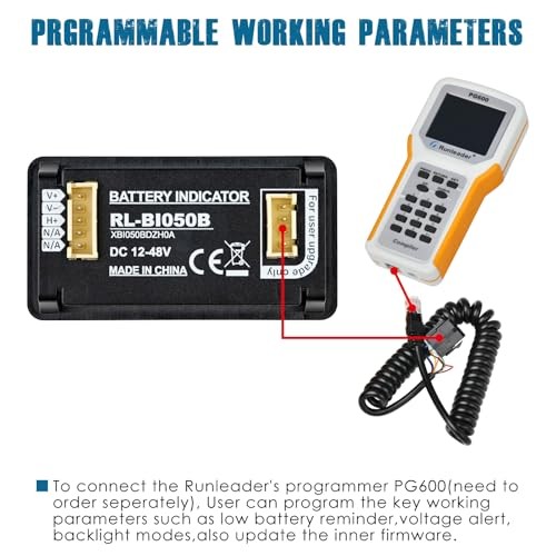 RL-BI050B Battery SOC Indicator Voltage & Hour Meter | DC12V/24V/36V/48V for