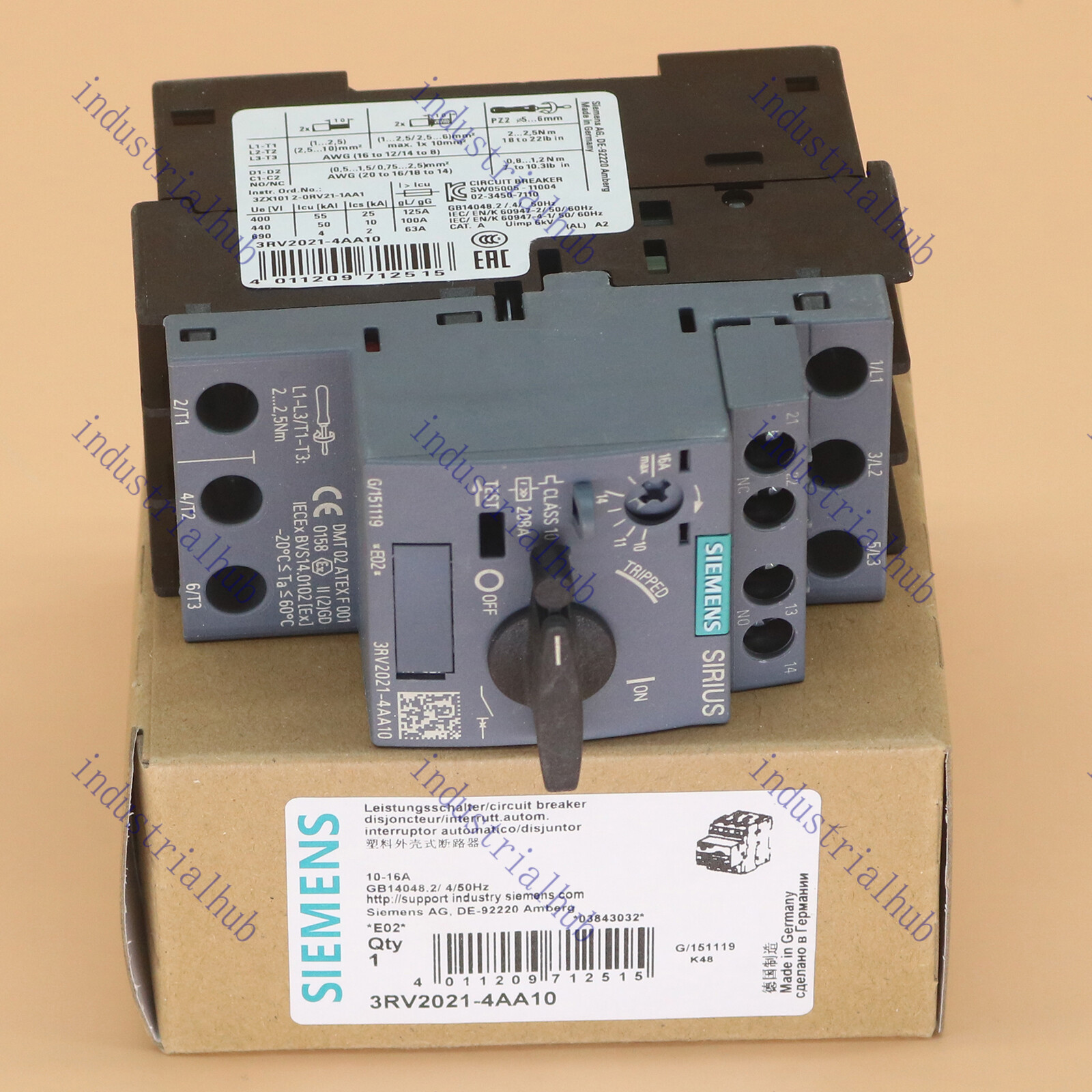 SIEMENS New in box breaker 3RV2021-4AA10 3RV2 021-4AA10 1 year warranty