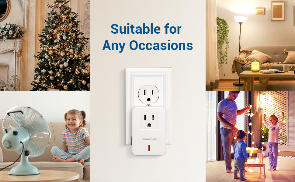 DEWENWILS Wireless Remote Control Outlet Switch Power Plug In On Off