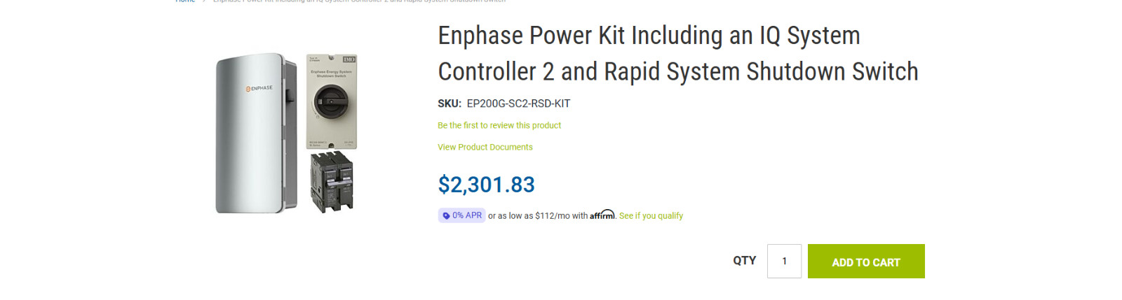 Enphase EP200G-SC2-RSD-KIT IQ Systems Controller 2 IQ7 IQ8 (Same-day Shipp)