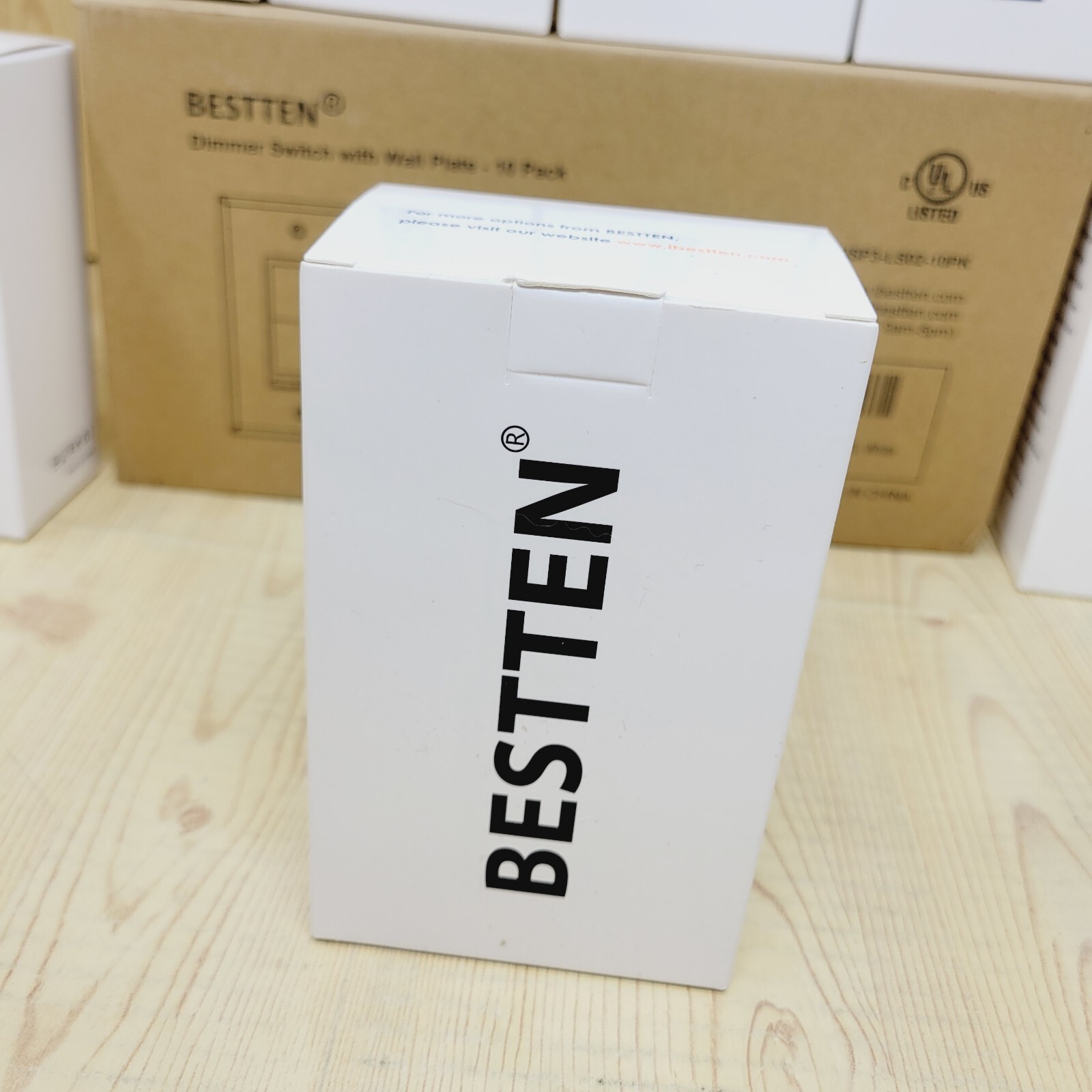 Lot of 9 Bestten Single-Pole Dimmer Switches White 120V New
