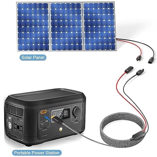 Solar Connector to XT60 Extension Cable 11Ft Power Solar Adapter for Anker