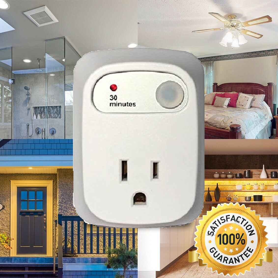 Simple Touch the Original Auto Shut-Off Safety Countdown Outlet Timer, 30 Minute