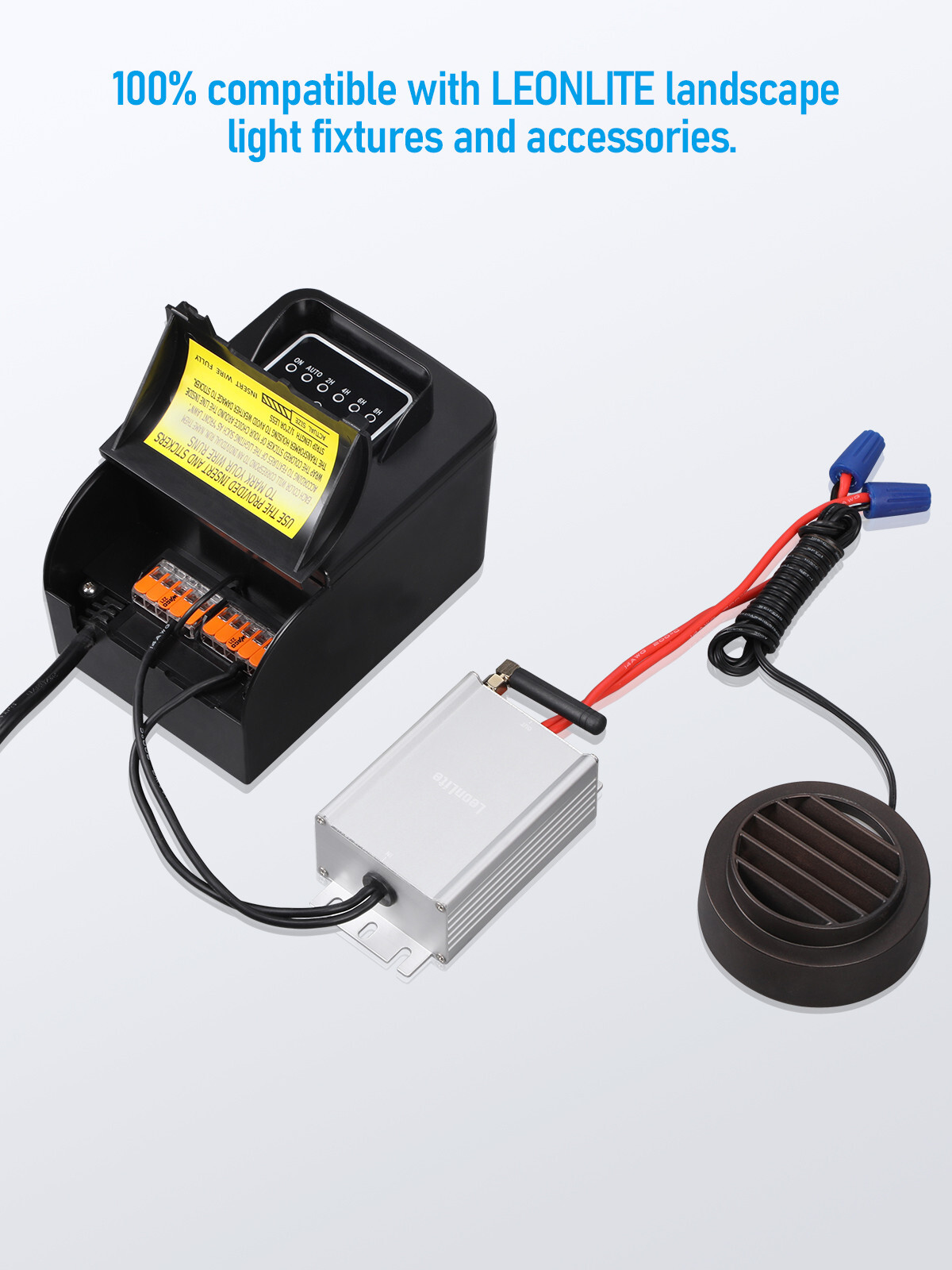 Landscape Light Dimmer, 12V-15V AC Low Voltage, 0%-100% Dimming, IP67 Waterproof