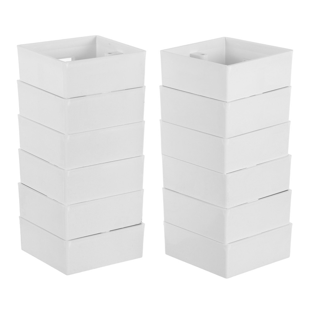 12 Pcs Single Gang Socket Box Dustproof Flush Wall Switch Protection Case