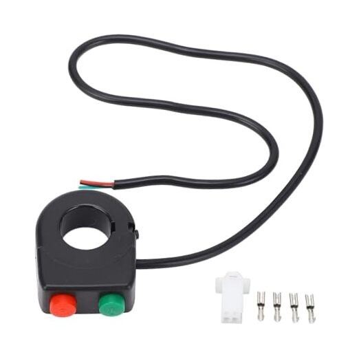 Universal 7/8inch ABS Plastic Handlebar 12V Horn Head Light Black On Off