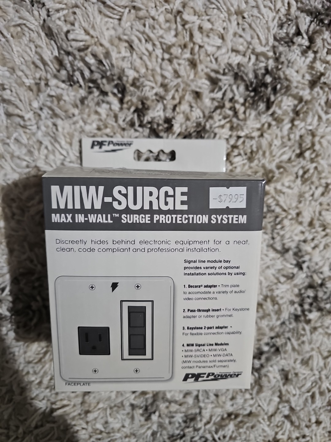 MIW-SURGE Max In-Wall Surge Protection System NIB PF Power Outlet NEW