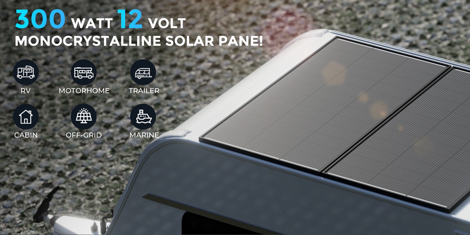 300W 600W 1800W Watt Solar Panel 12V High Efficiency N-Type 18BB Black Home RV