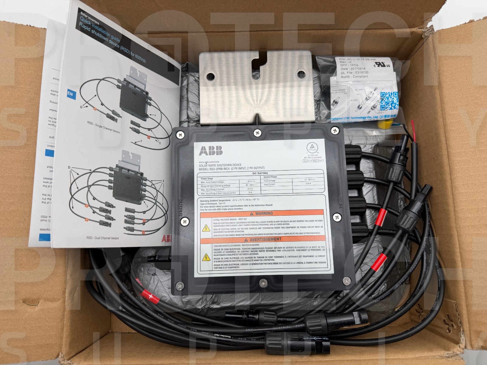 NEW ABB Solar Rapid Shutdown Device (RSD) RS2-2PN6-MC4 with WARRANTY