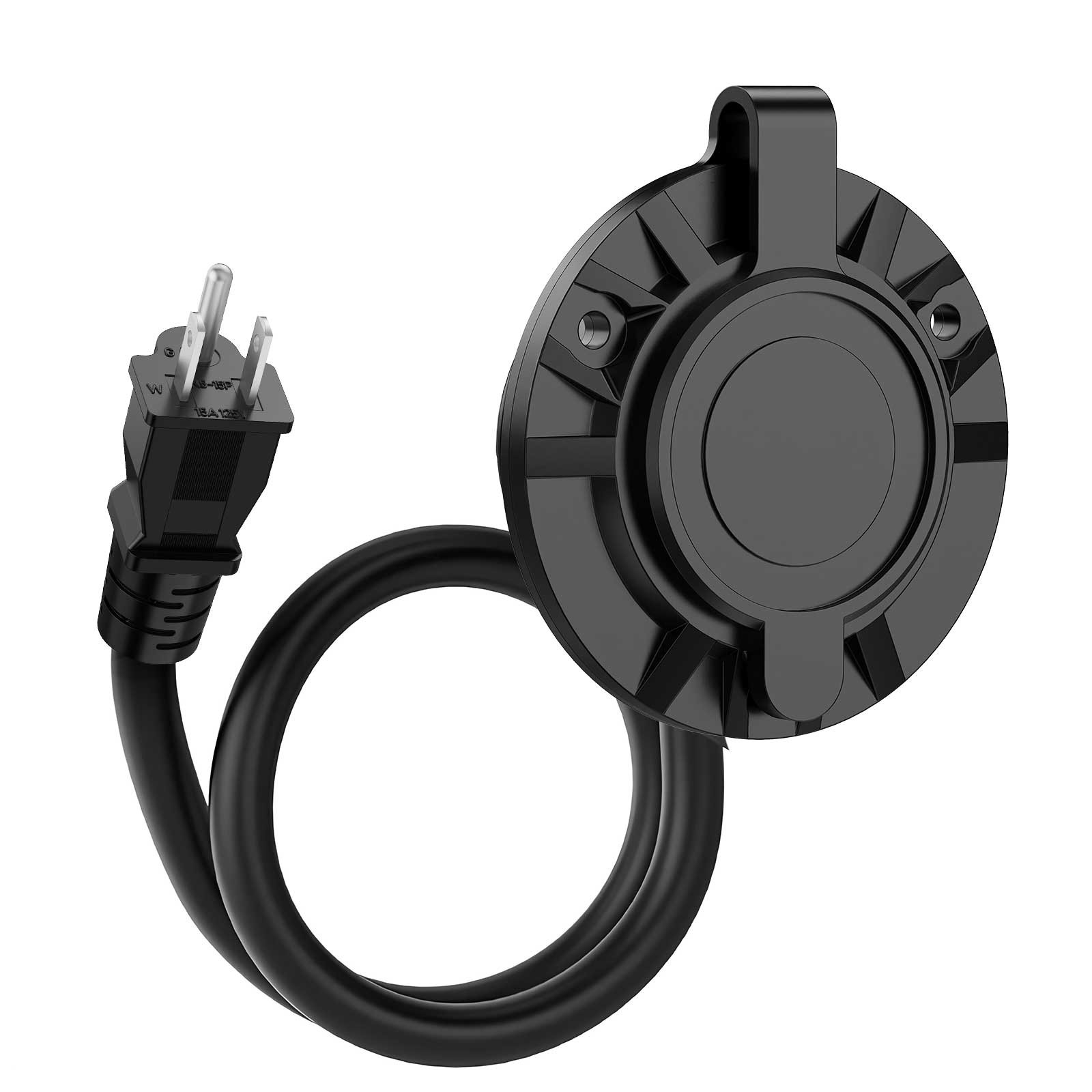 5-in-1 20 AMP 125V Outdoor Power Outlet 12 AWG RV Power Shore Charger Socket Cap