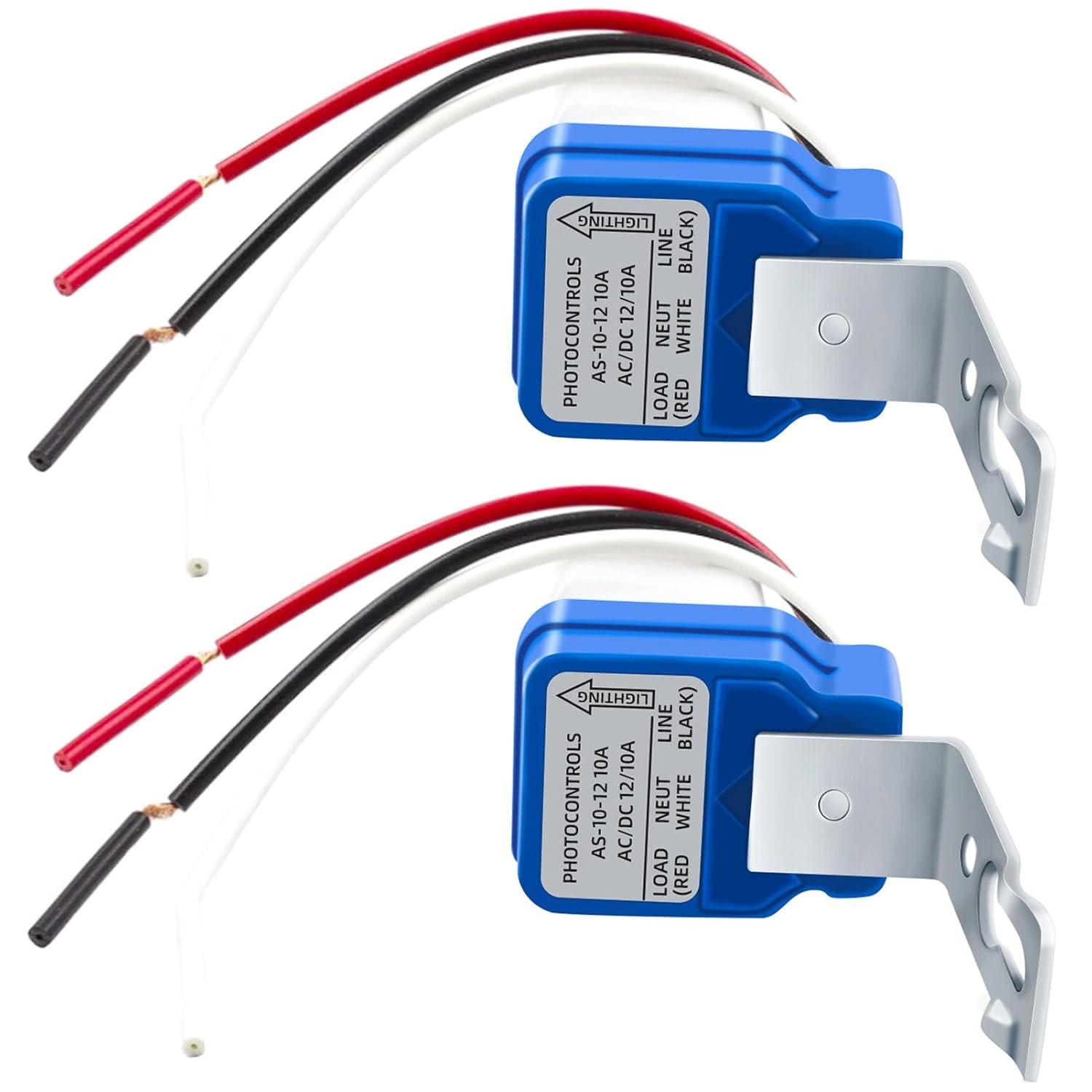 2 Pack AC DC 12V 10A Auto On/Off Photocell Light Switch Photocell Photo Switch P