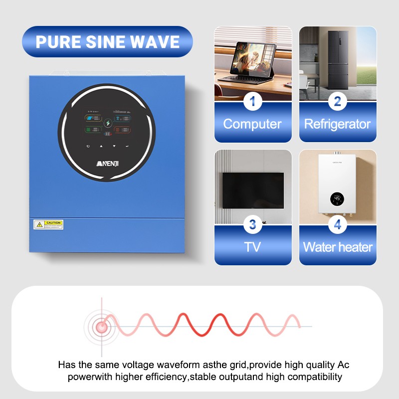 5KW 48V Solar Inverter Hybrid On Off Grid 220V 230V MPPT 100A 500V Charger WIFI