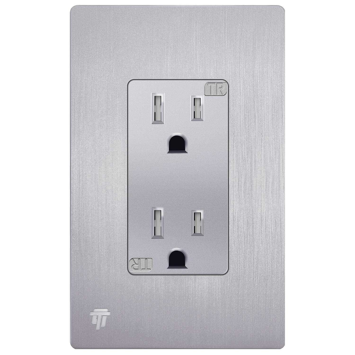 20 Pack 15A Electrical Wall Outlets with Screwless Plates, Tamper Resistant, UL