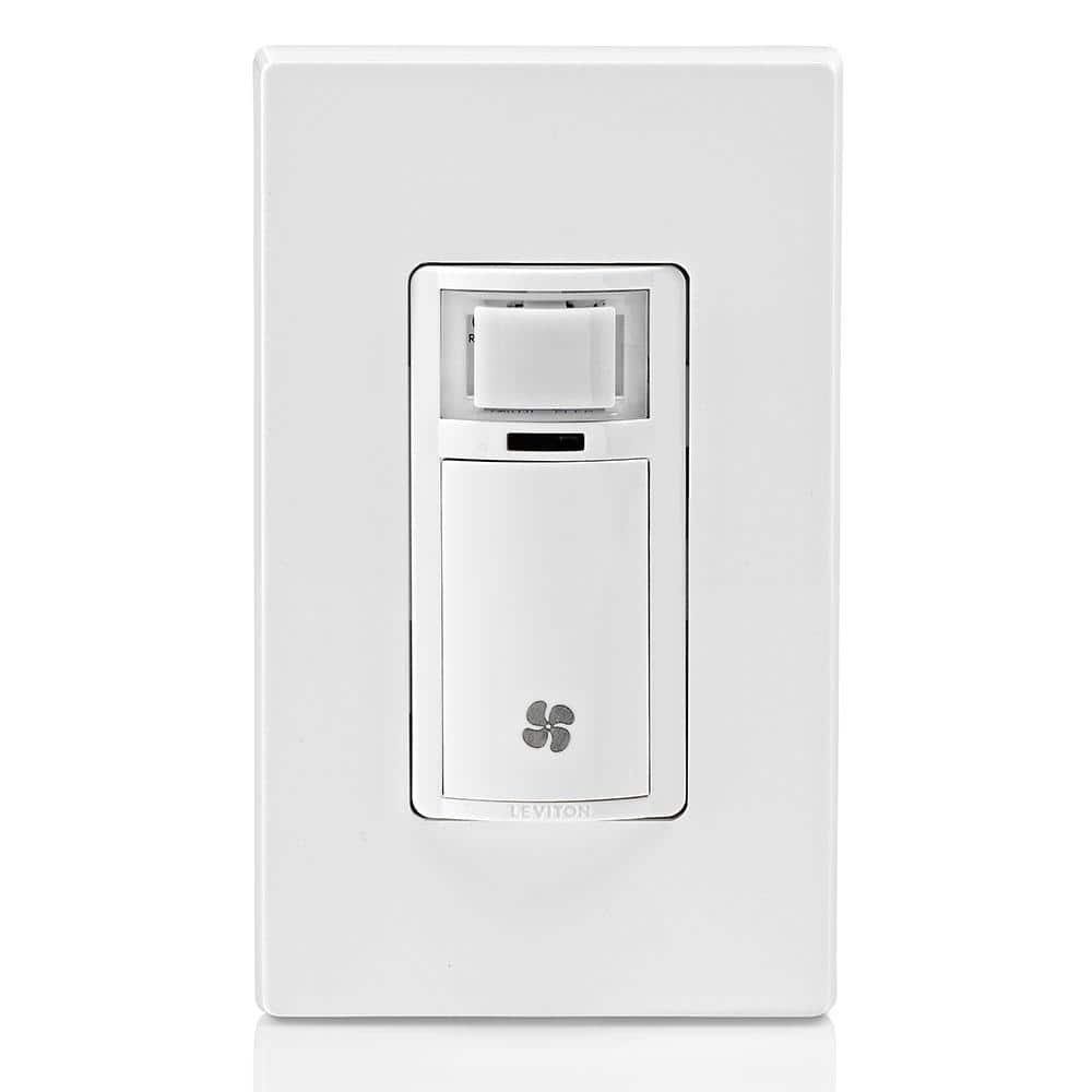 Leviton Decora Humidity Sensor Switch Bathroom Exhaust Fan Control w/ Wallplate