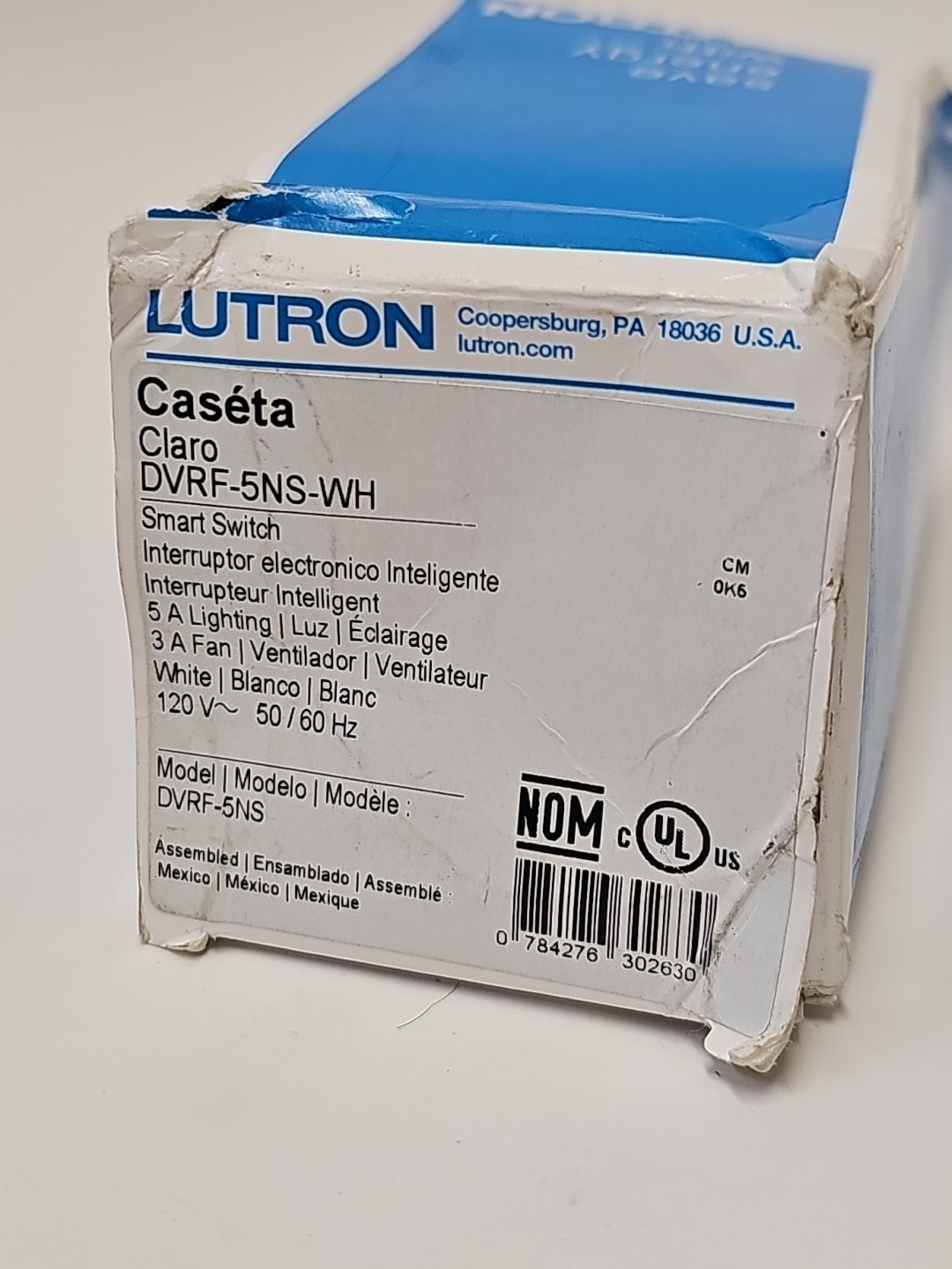 Lutron Caseta Claro Smart Switch DVRF-5NS-WH-R White NEW Open Box Smart Home